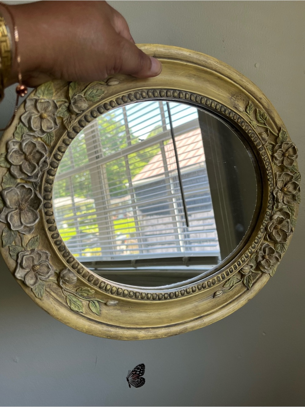 Vintage Mirror Wall Hanging/ Fairycore/ Fairytale/ Baby Shower Gift / Nursery